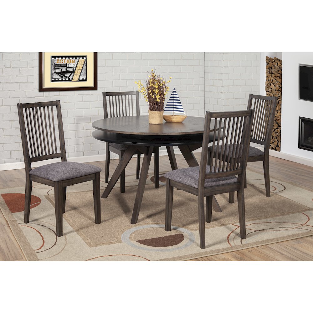 Lennox Round Dining Table, Dark Tobacco. Picture 3