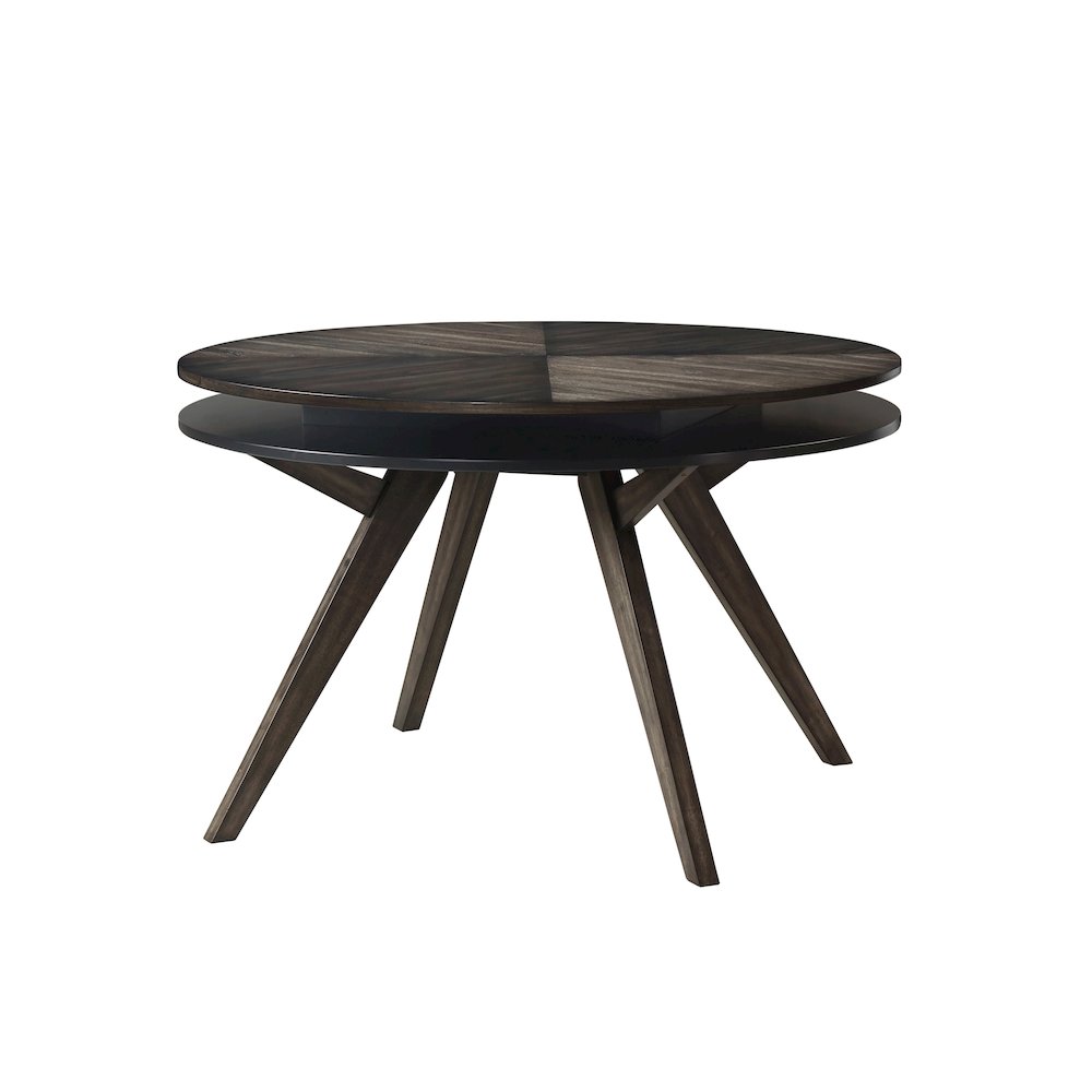 Lennox Round Dining Table, Dark Tobacco. Picture 4