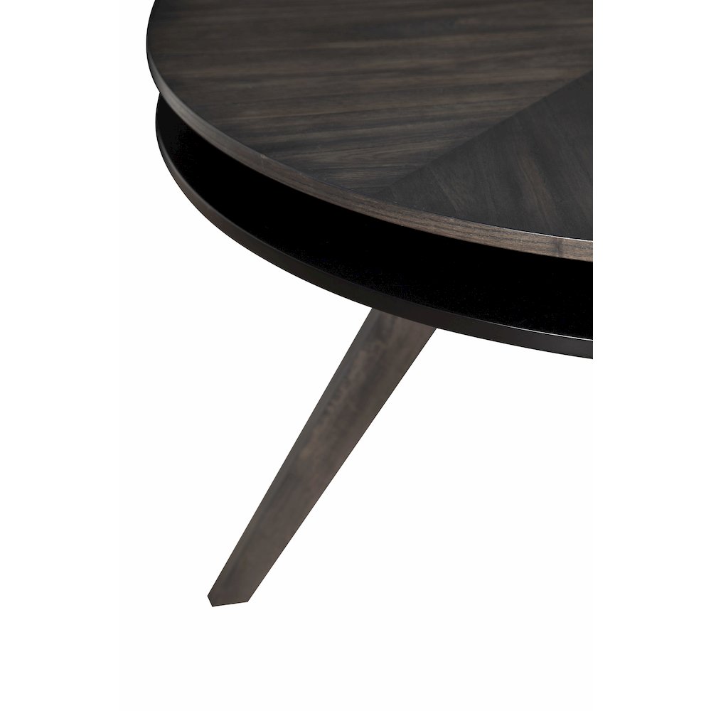 Lennox Round Dining Table, Dark Tobacco. Picture 6
