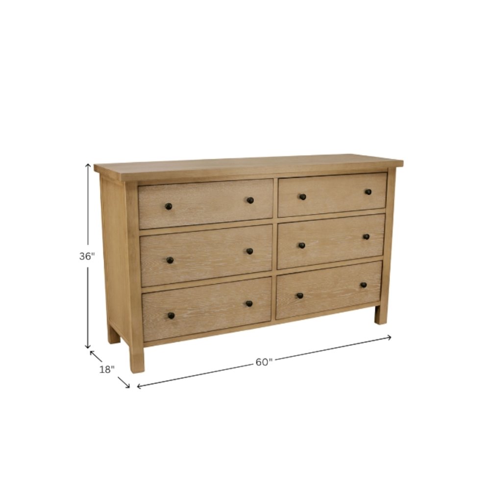 Emilia Six Drawer Dresser. Picture 1