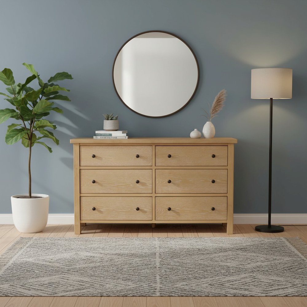 Emilia Six Drawer Dresser. Picture 5