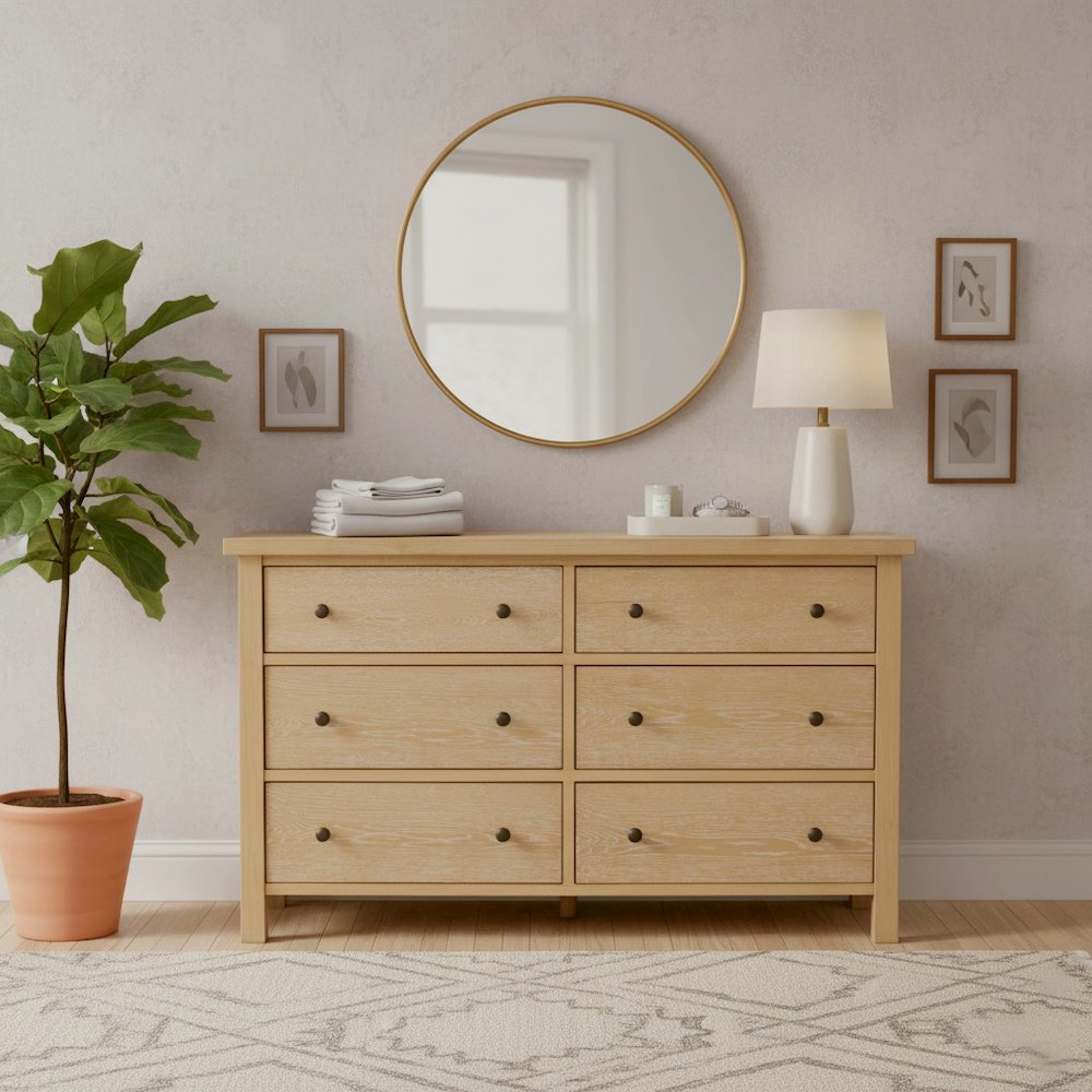 Emilia Six Drawer Dresser. Picture 2