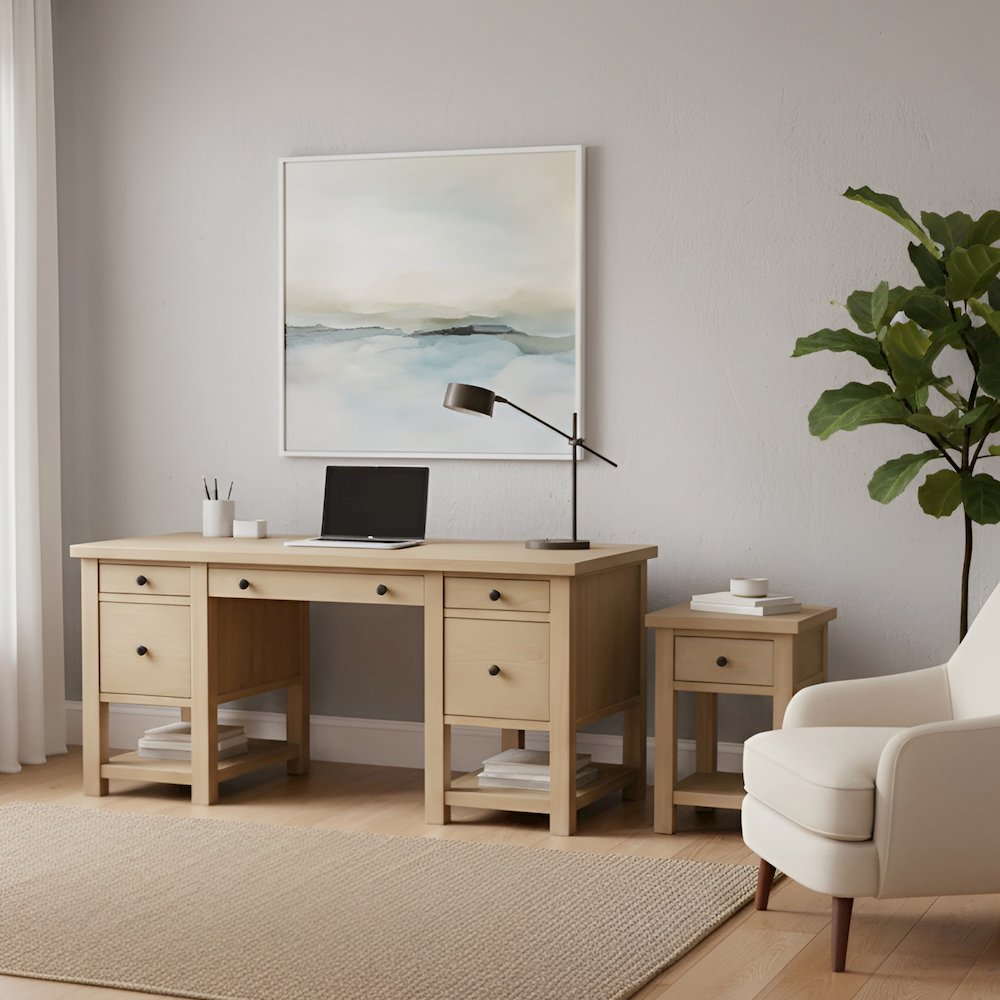 Emilia Desk in Natural Color. Picture 2