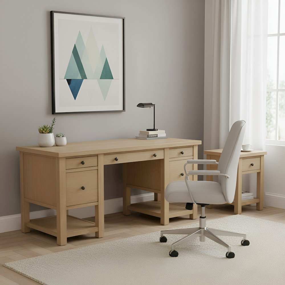 Emilia Desk in Natural Color. Picture 4