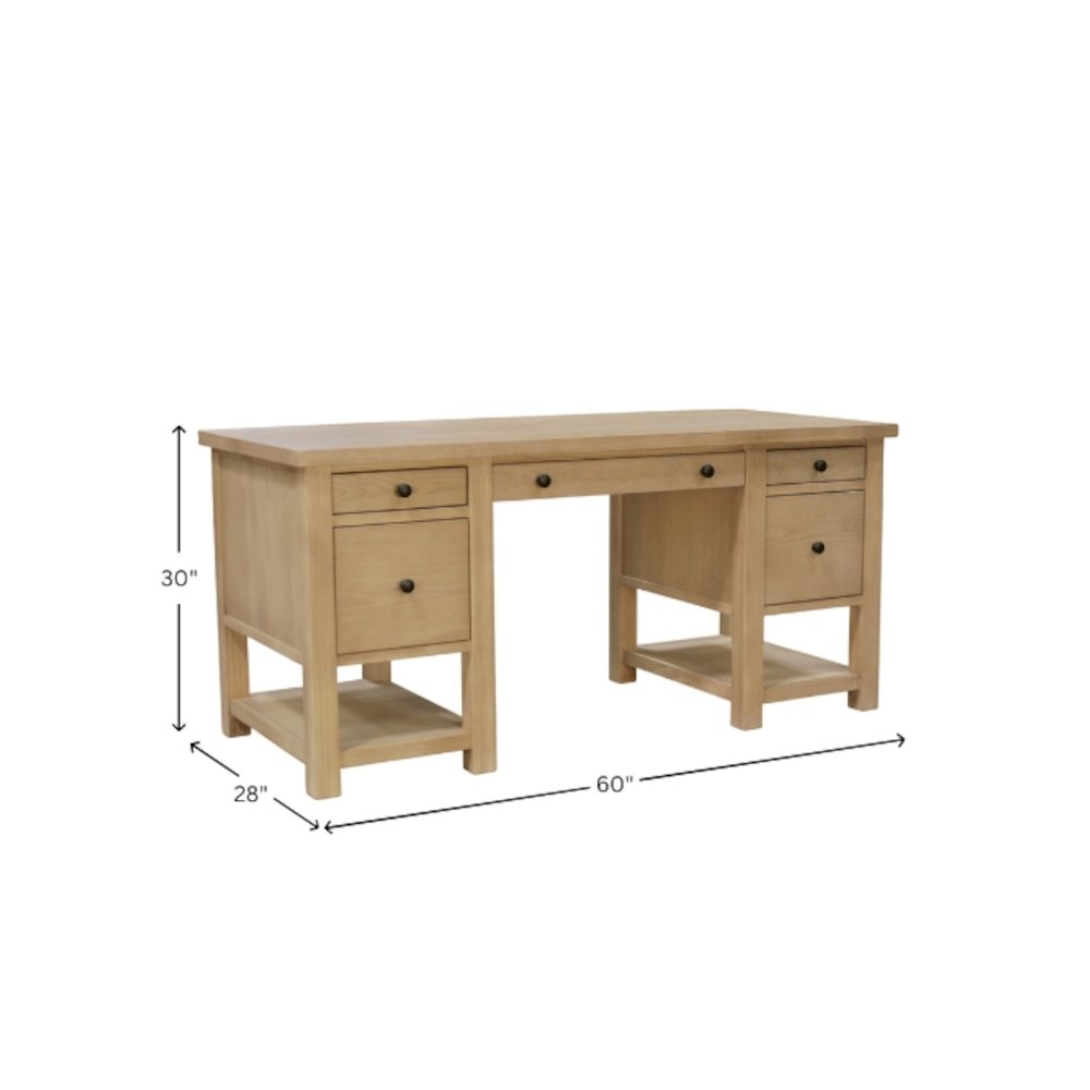 Emilia Desk in Natural Color. Picture 5