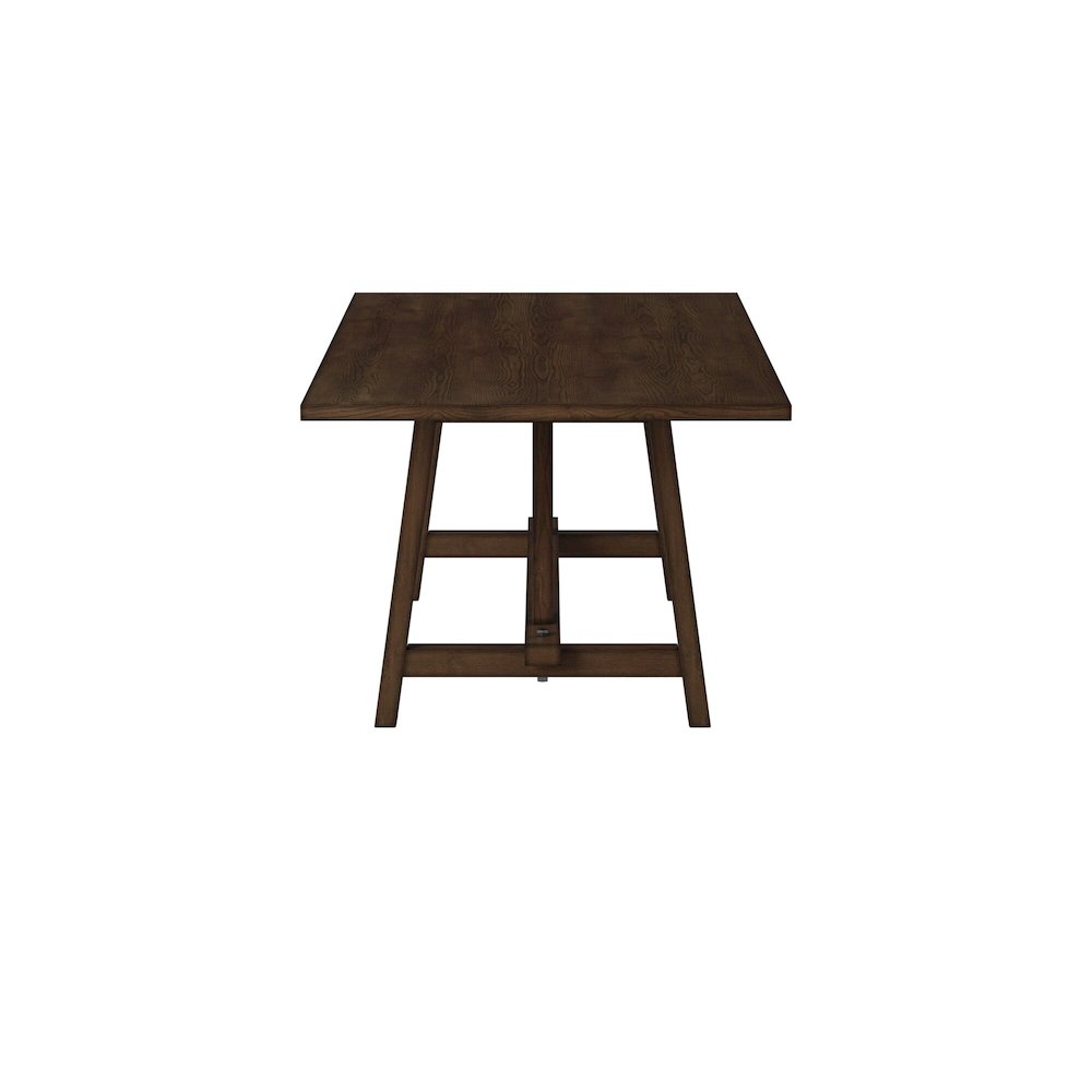 Arendal Trestle Rectangular Dining Table, Burnished Dark Oak. Picture 6