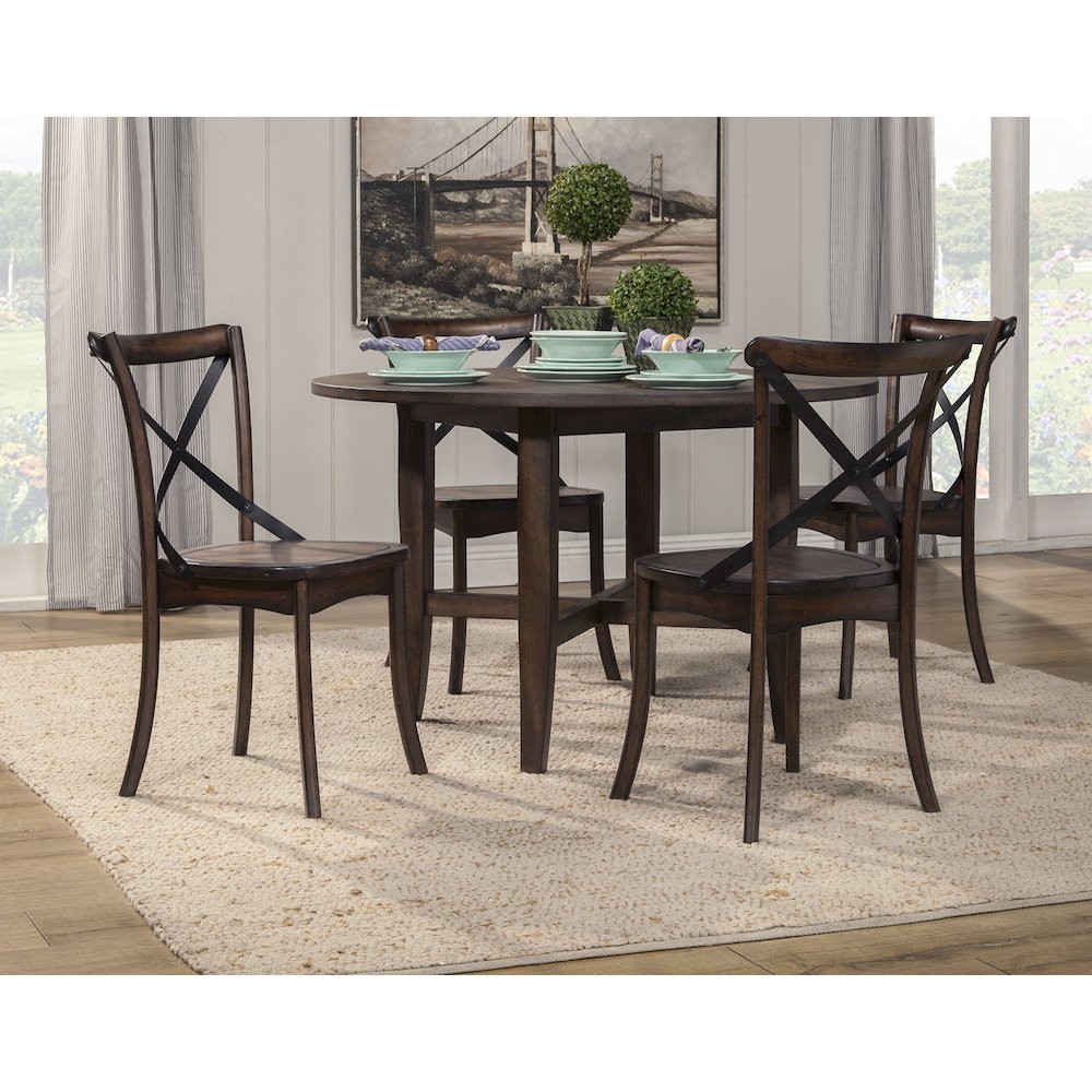 Arendal Round Table, Burnished Dark Oak. Picture 1