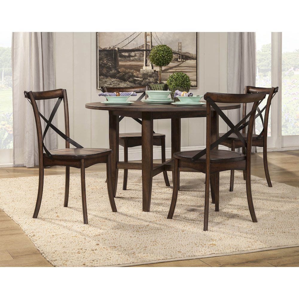 Arendal Round Table, Burnished Dark Oak. Picture 6