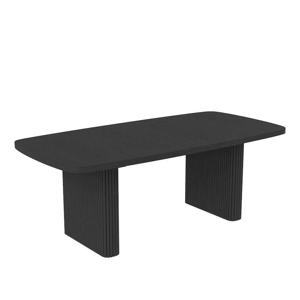 Reba Rectangular Dining Table, Black. Picture 3