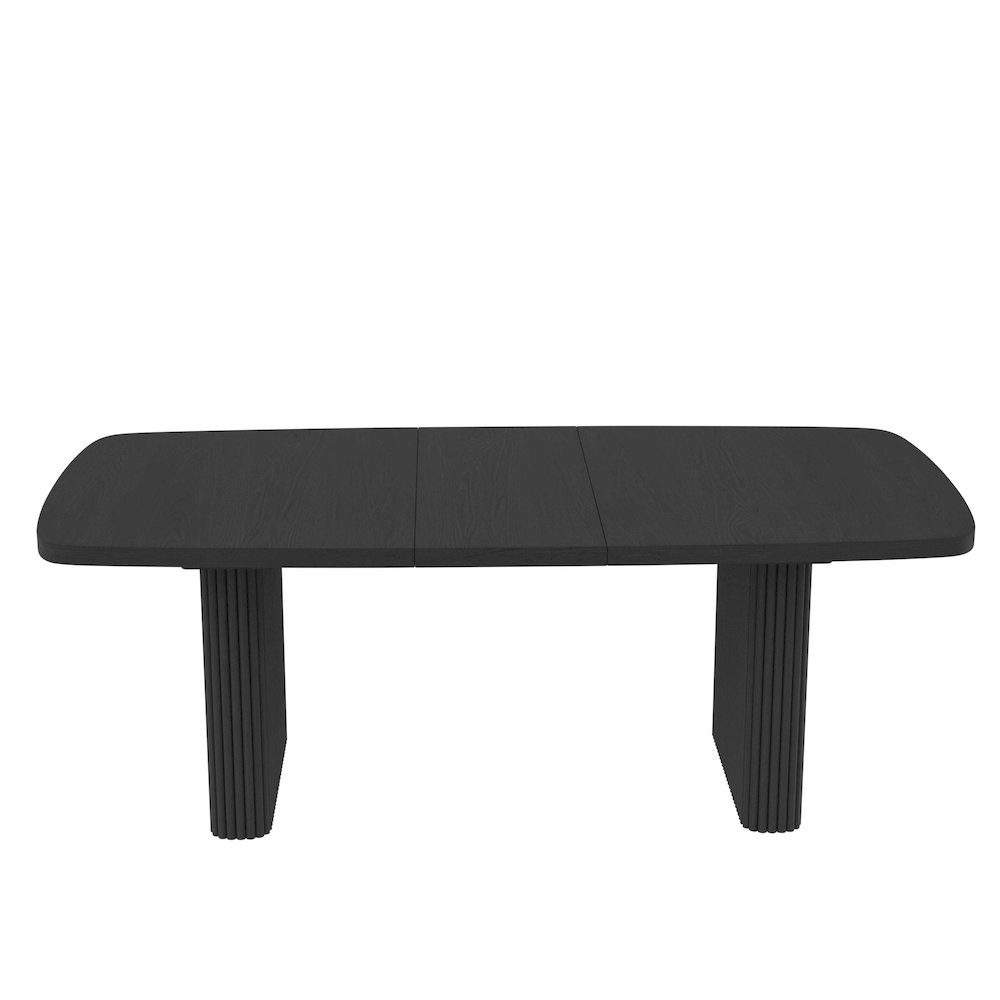 Reba Rectangular Dining Table, Black. Picture 4