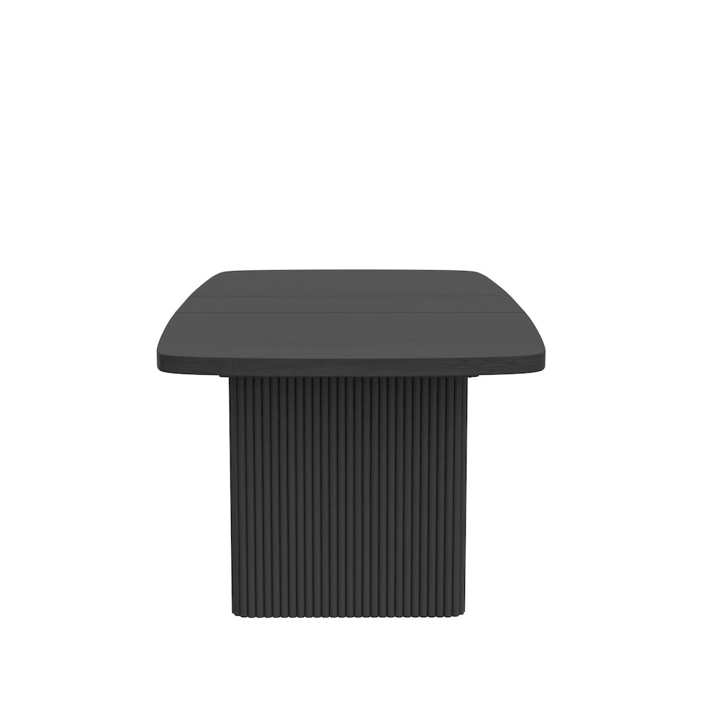 Reba Rectangular Dining Table, Black. Picture 5