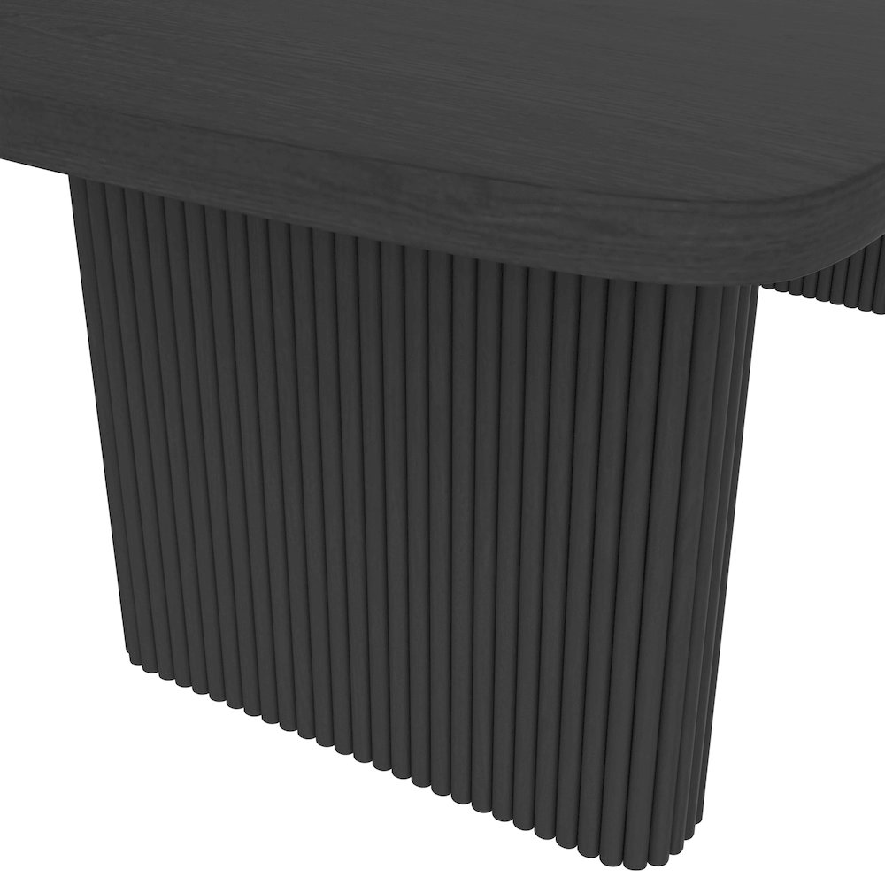 Reba Rectangular Dining Table, Black. Picture 7