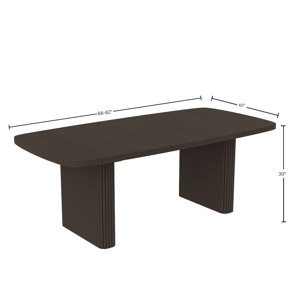 Reba Rectangular Dining Table, Black. Picture 1