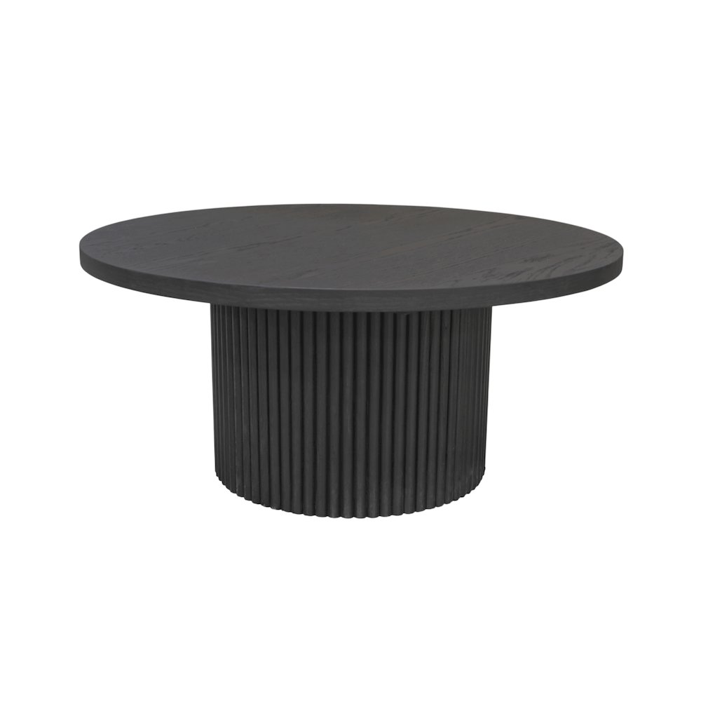 Reba Round Cocktail Table, Black. Picture 1
