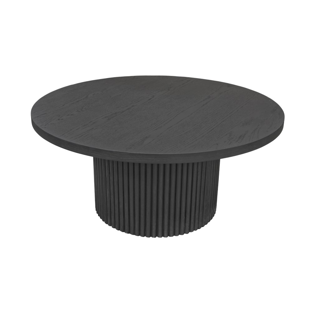 Reba Round Cocktail Table, Black. Picture 3