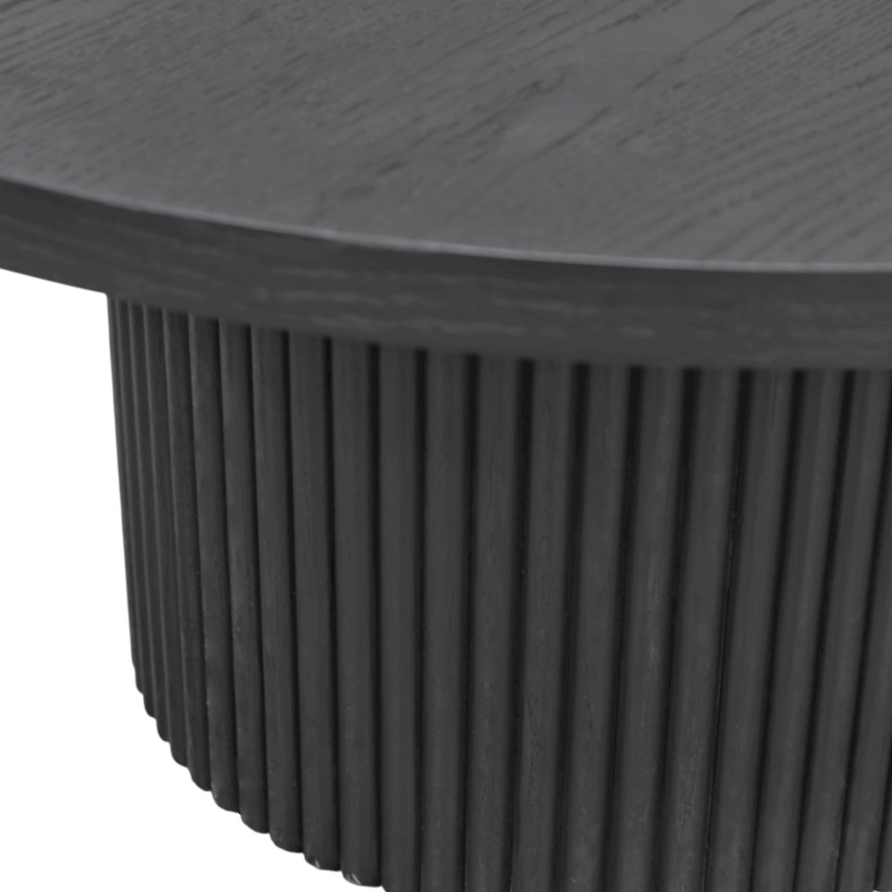 Reba Round Cocktail Table, Black. Picture 8
