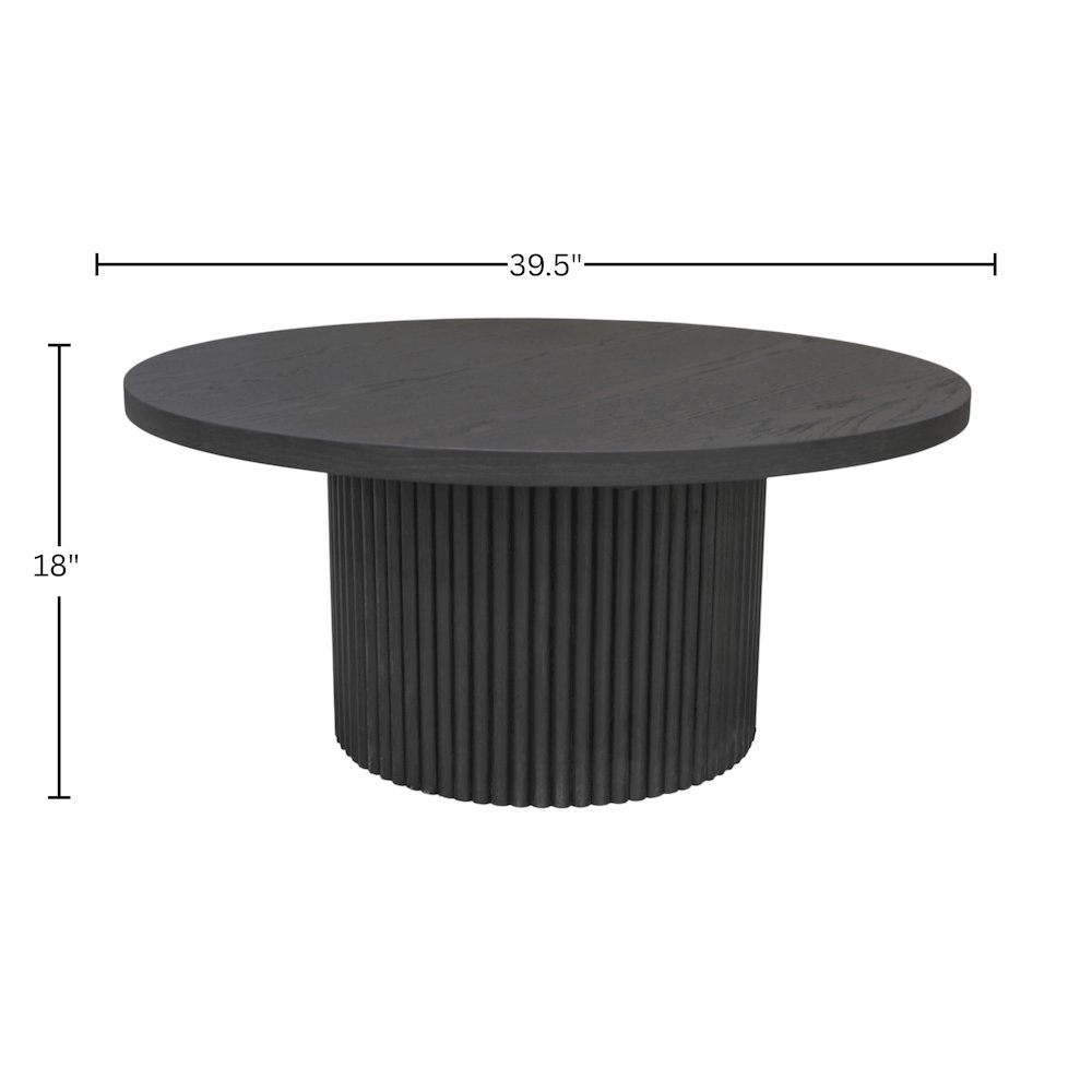 Reba Round Cocktail Table, Black. Picture 5