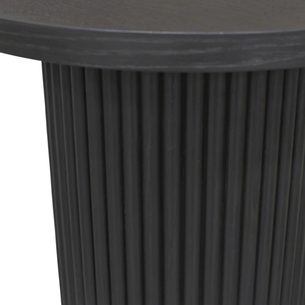 Reba Round End Table, Black. Picture 6