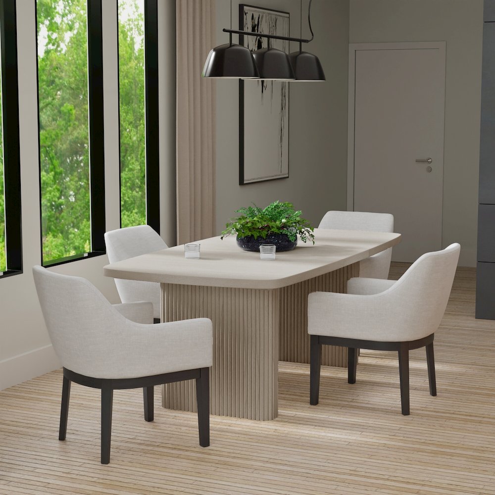 Reba Rectangular Dining Table, White Wash. Picture 2