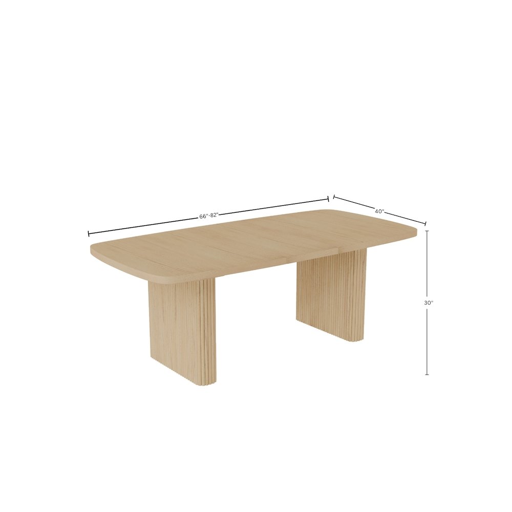 Reba Rectangular Dining Table, White Wash. Picture 1