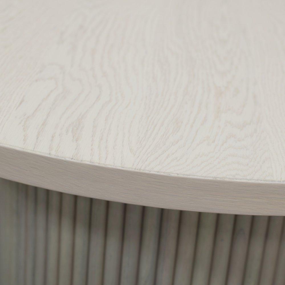 Reba Round Cocktail Table, White Wash. Picture 8