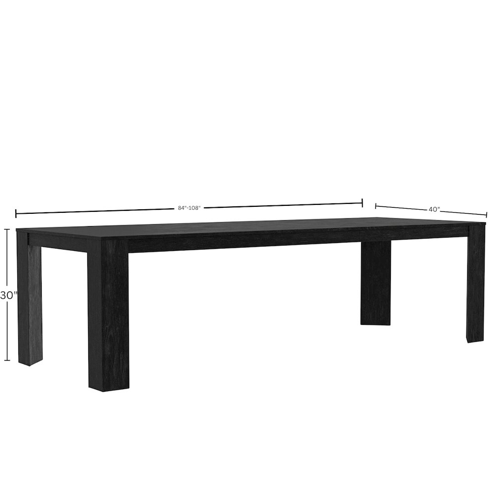 Carter Extension Dining Table, Black. Picture 11