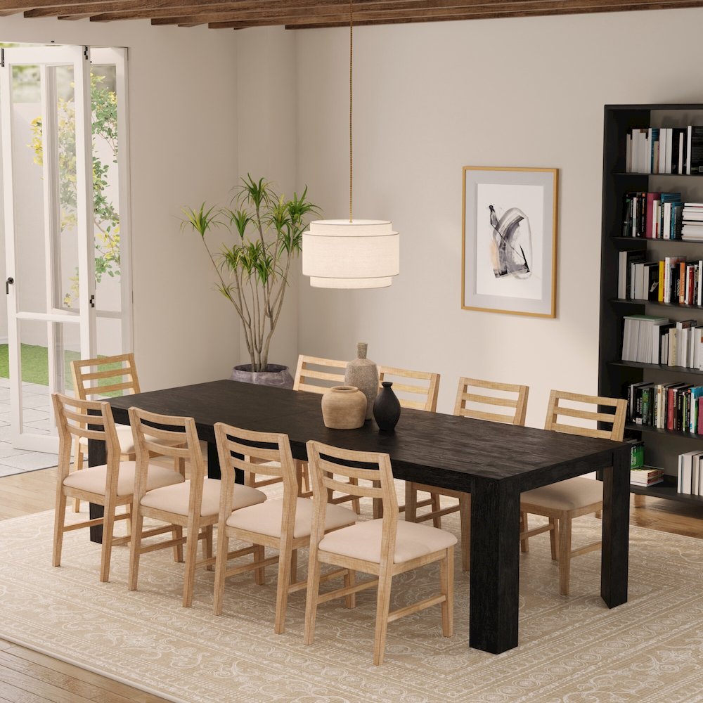 Carter Extension Dining Table, Black. Picture 12