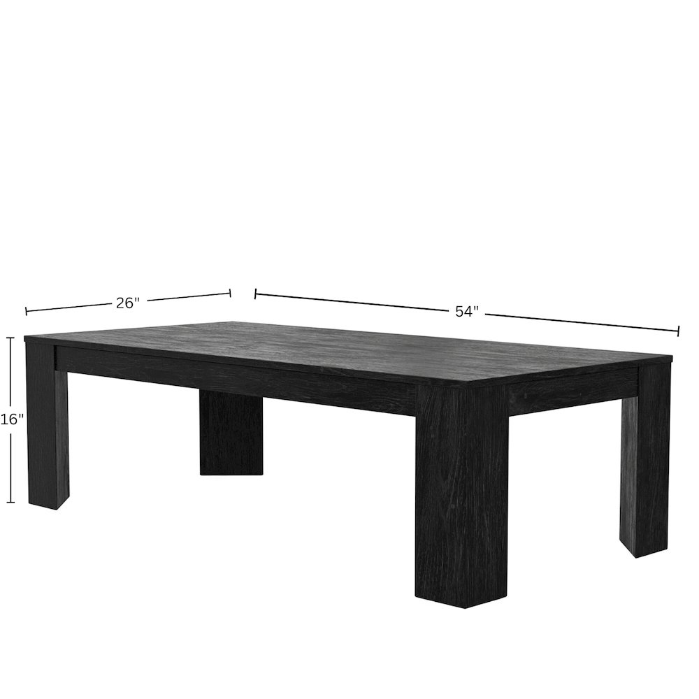 Carter Rectangular Coffee Table, Black. Picture 8