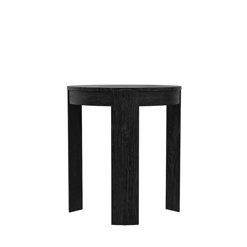 Carter Round End Table, Black. Picture 1