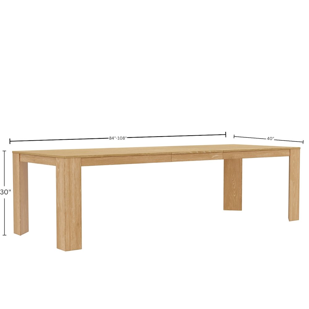 Carter Extension Dining Table, Natural. Picture 11