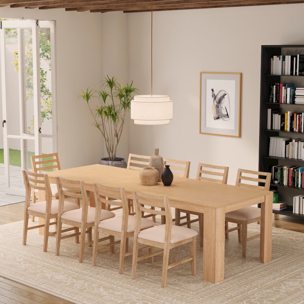 Carter Extension Dining Table, Natural. Picture 13