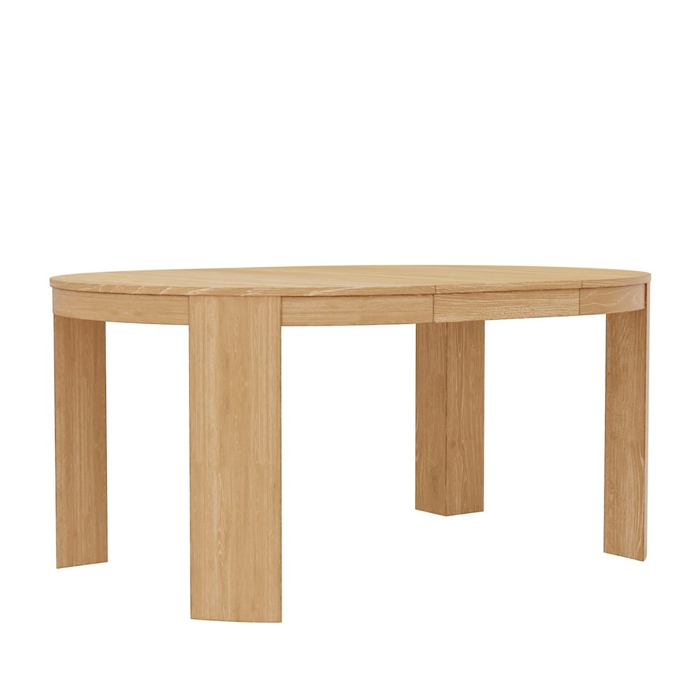 Carter 48" Round Extension Dining Table, Natural. Picture 1