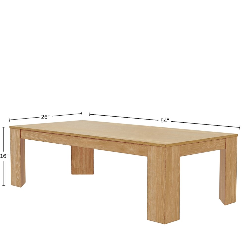 Carter Rectangular Coffee Table, Natural. Picture 8