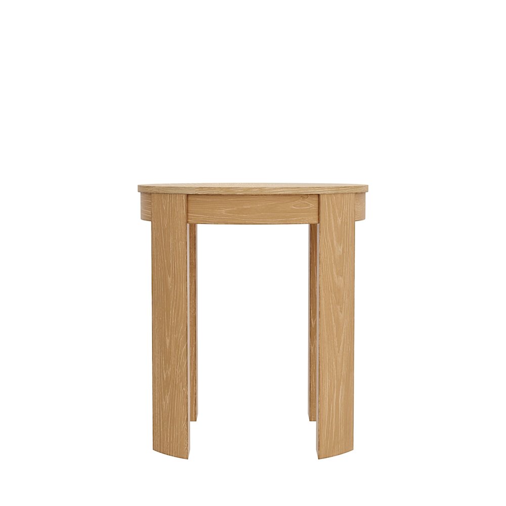 Carter Round End Table, Natural. Picture 4
