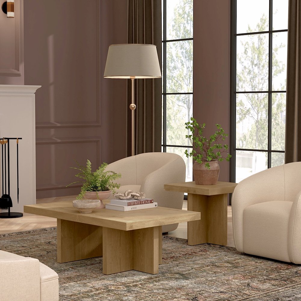 Donte Rectangular Coffee Table, Natural. Picture 2