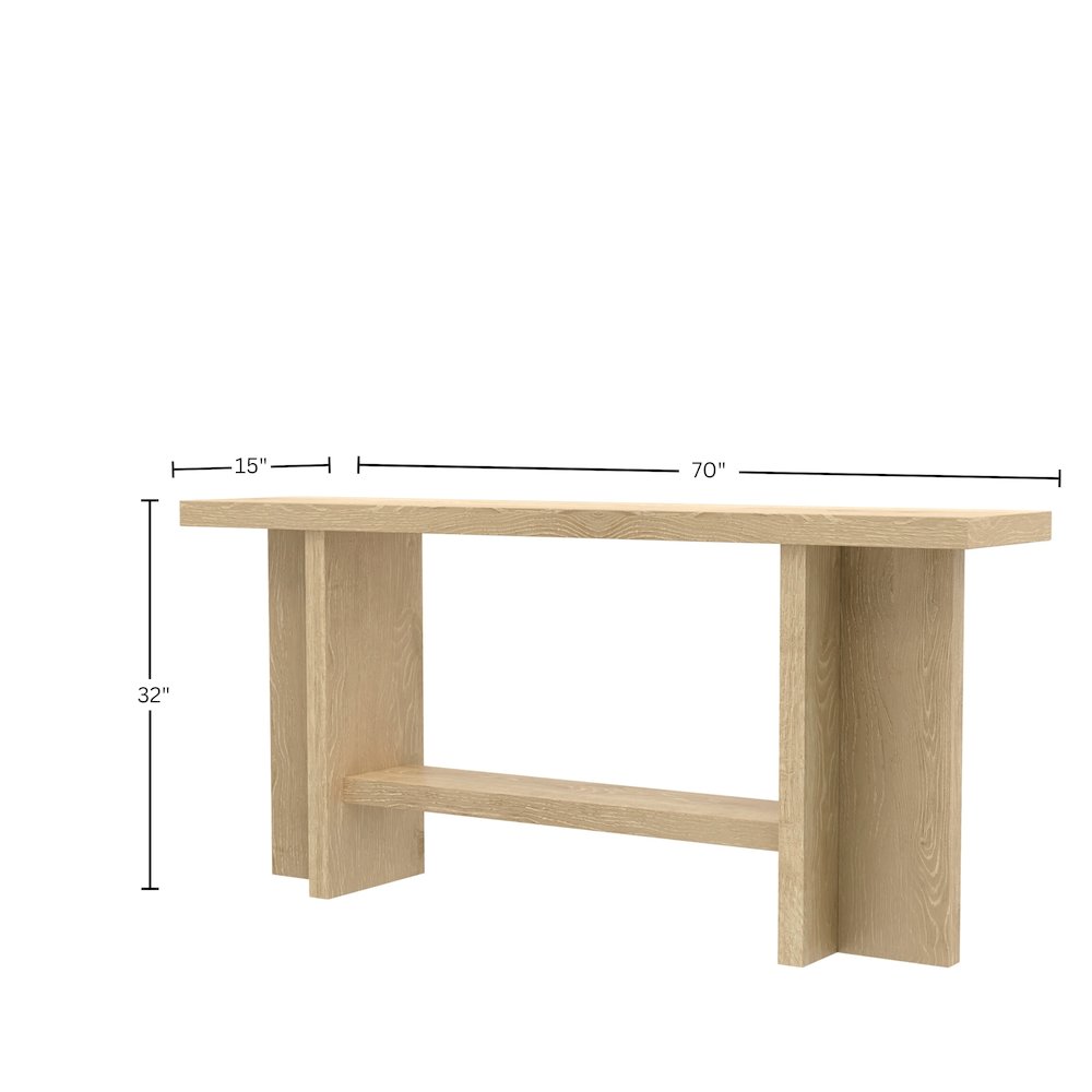 Donte Console Table, Natural. Picture 4