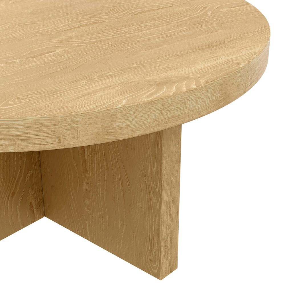 Donte Round Coffee Table, Natural. Picture 6