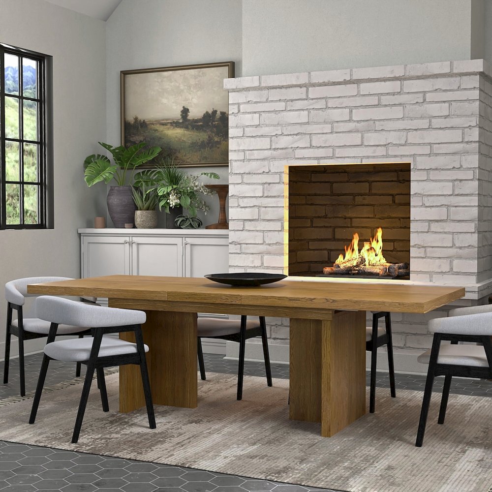 Donte Self Storage Extension Dining Table, Oak. Picture 2
