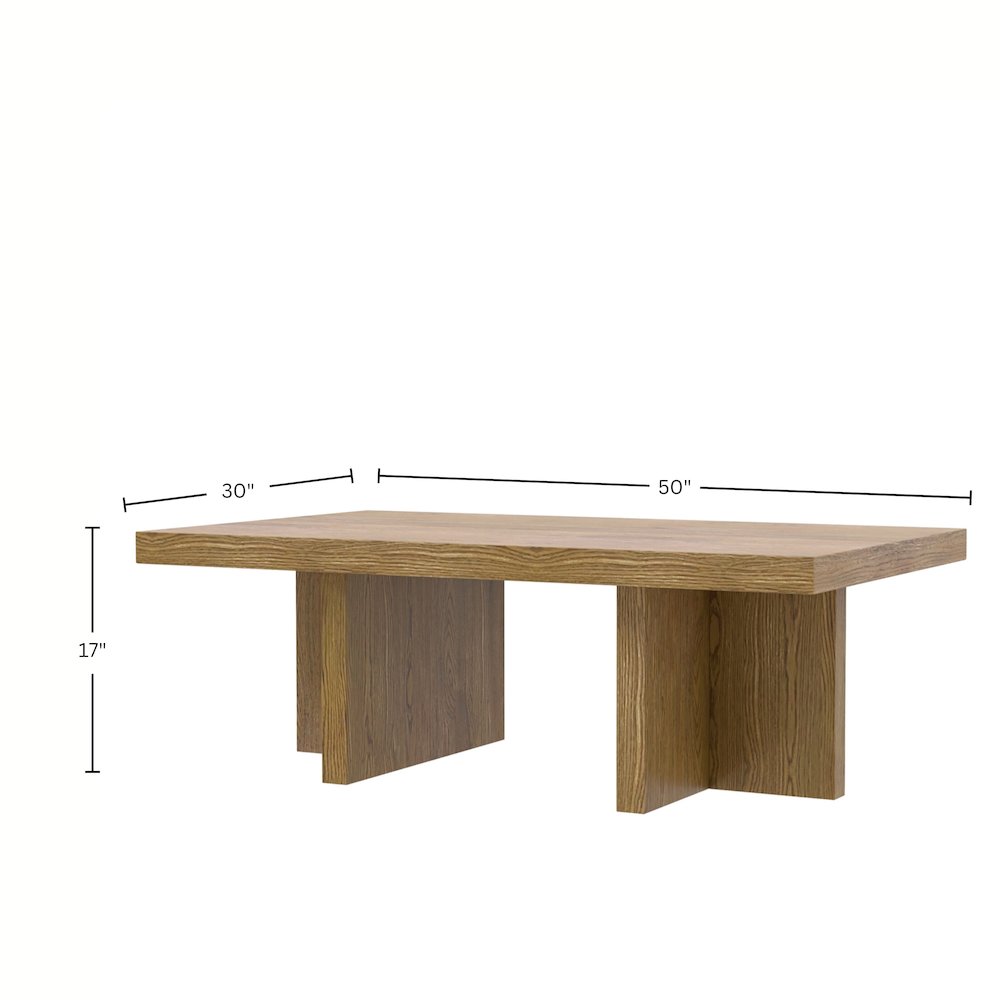Donte Rectangular Coffee Table, Oak. Picture 1