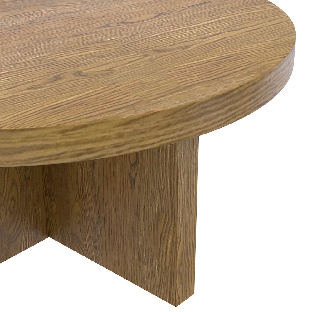Donte Round Coffee Table, Oak. Picture 6