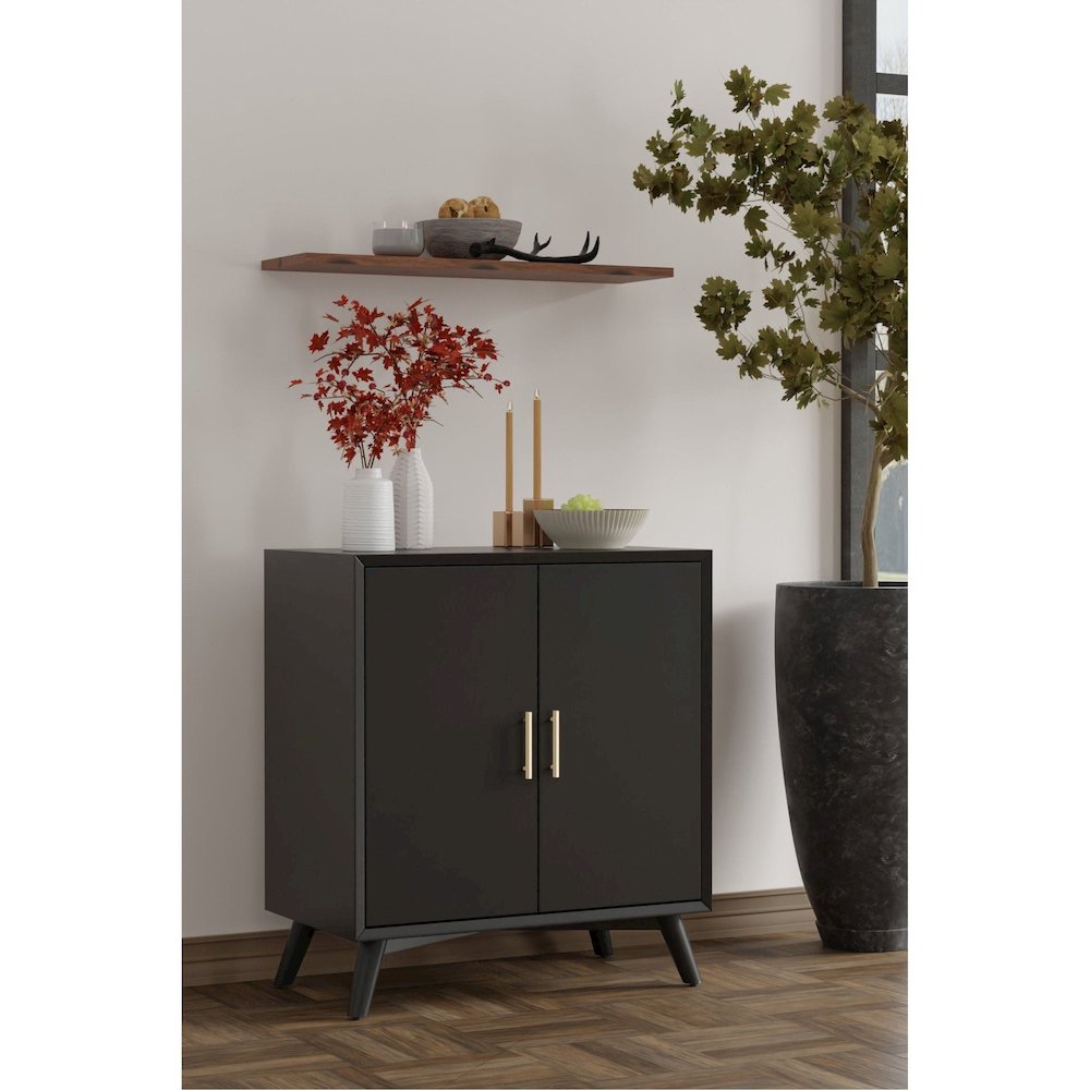 Flynn Small Bar Cabinet, Black. Picture 2