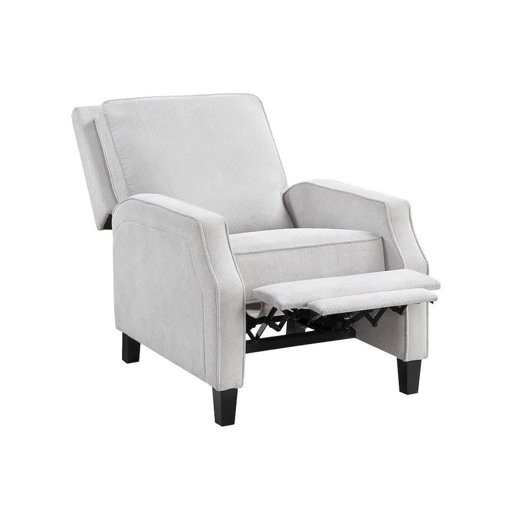 Inez Push Accent Back Chair, Light Grey. Picture 6