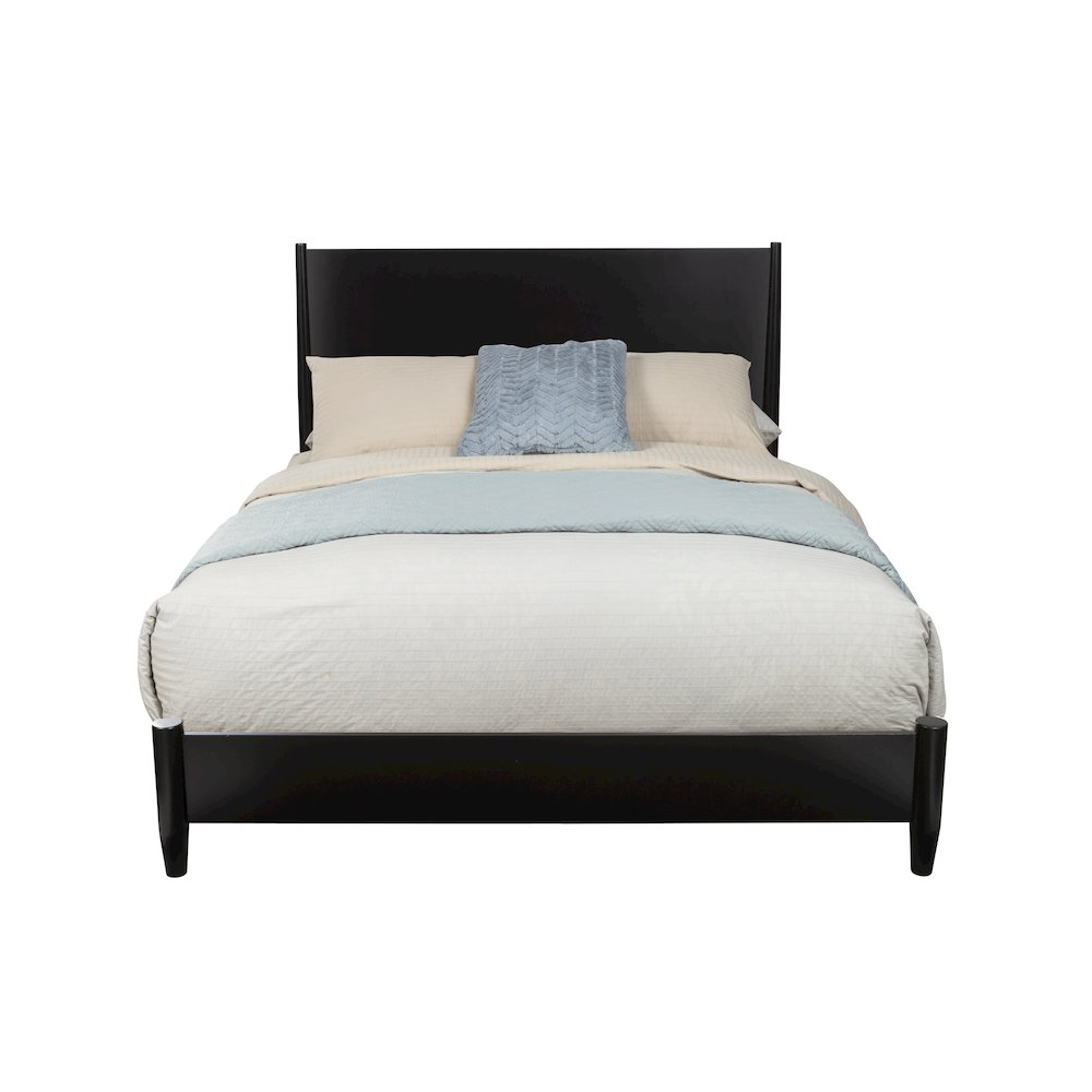 Flynn Queen Platform Bed, Black. Picture 2