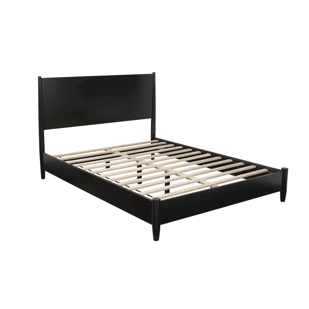 Flynn Queen Platform Bed, Black. Picture 3