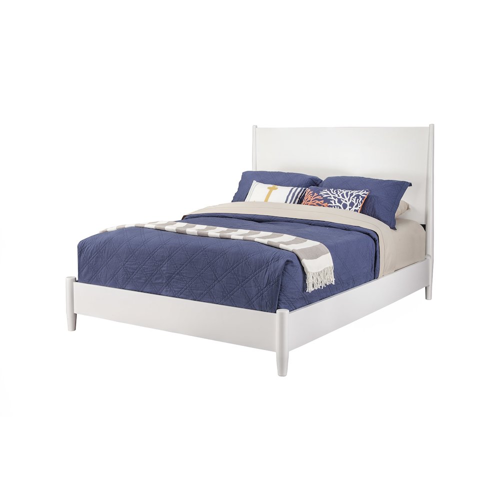 Flynn California King Platform Bed, White. Picture 2