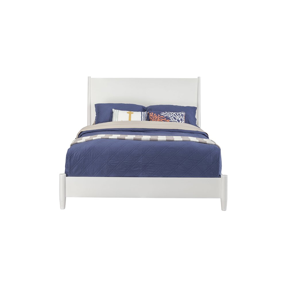 Flynn California King Platform Bed, White. Picture 3