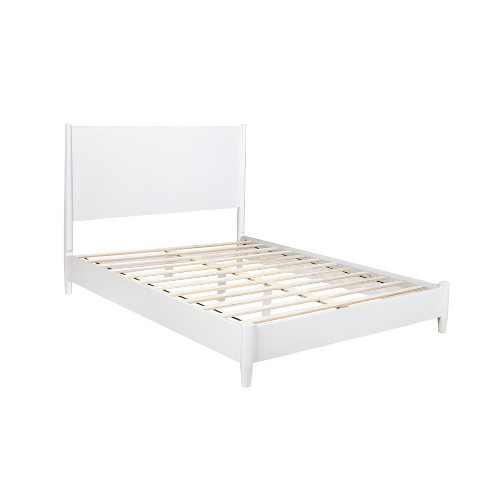Flynn Standard King Platform Bed, White. Picture 4