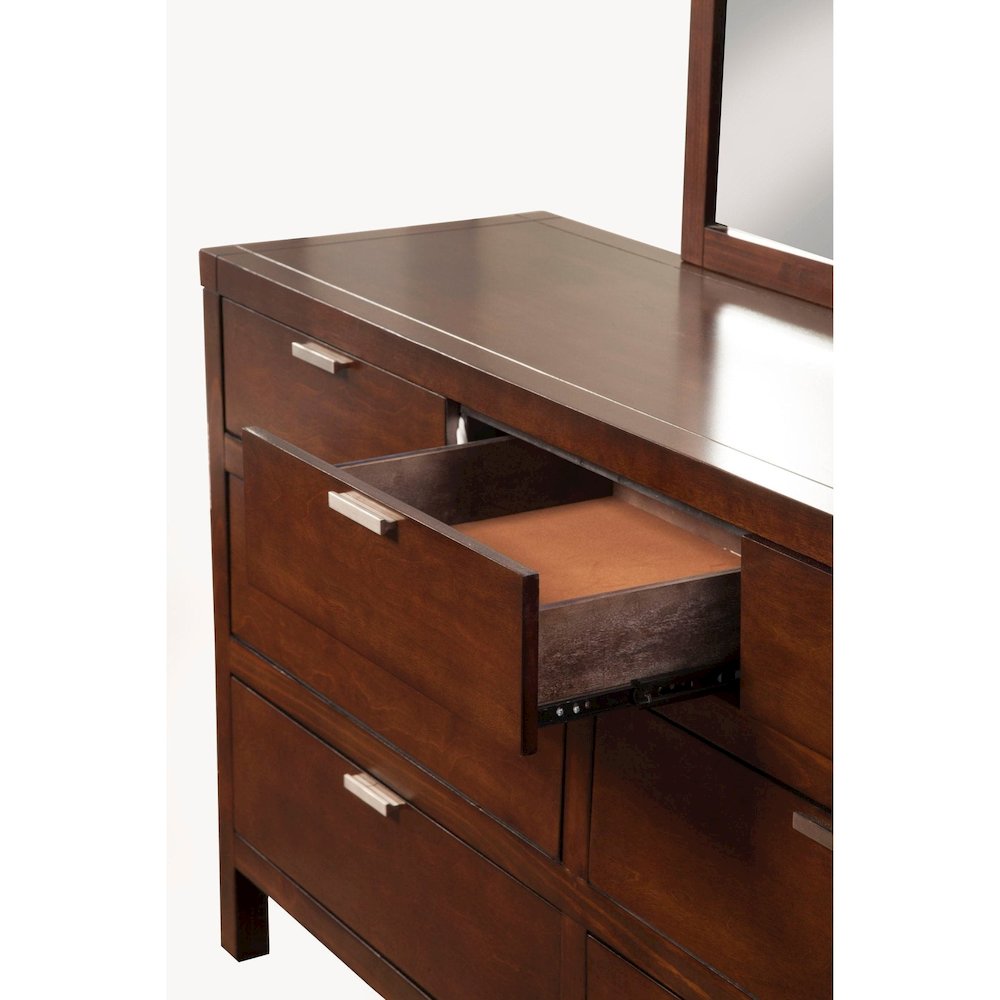 Carmel 7 Drawer Dresser, Cappuccino. Picture 2
