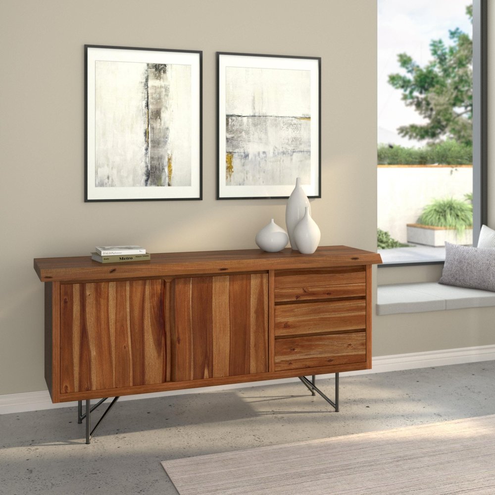 Live Edge Server, Light Walnut. Picture 2