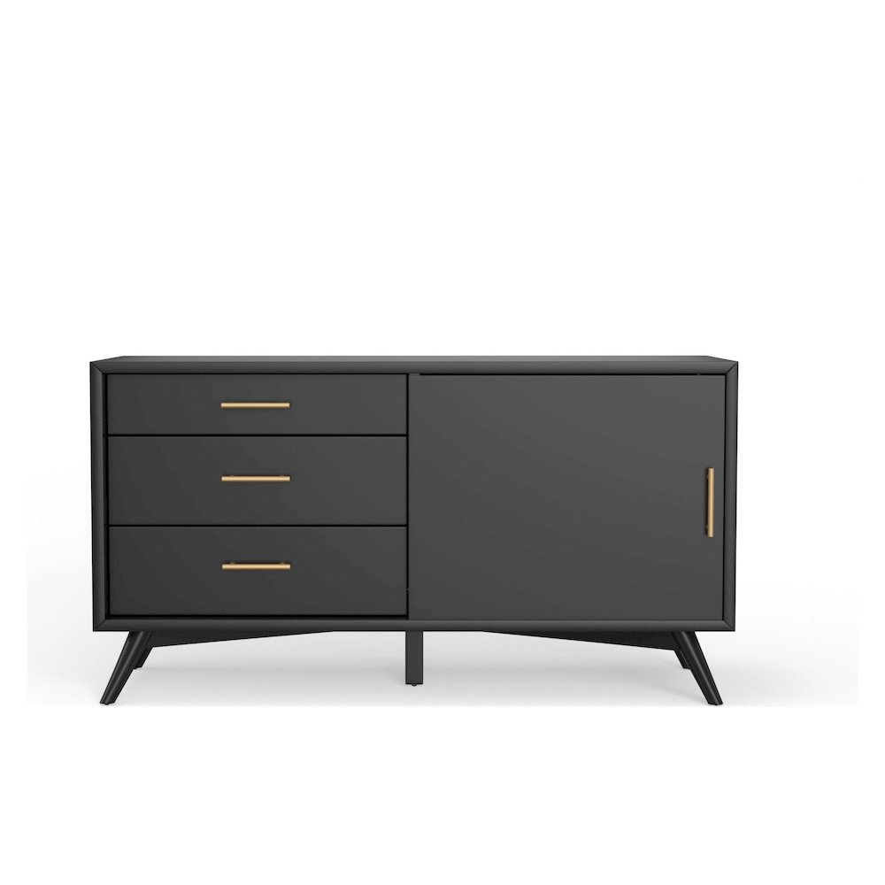 Flynn Small TV Console, Black. Picture 3